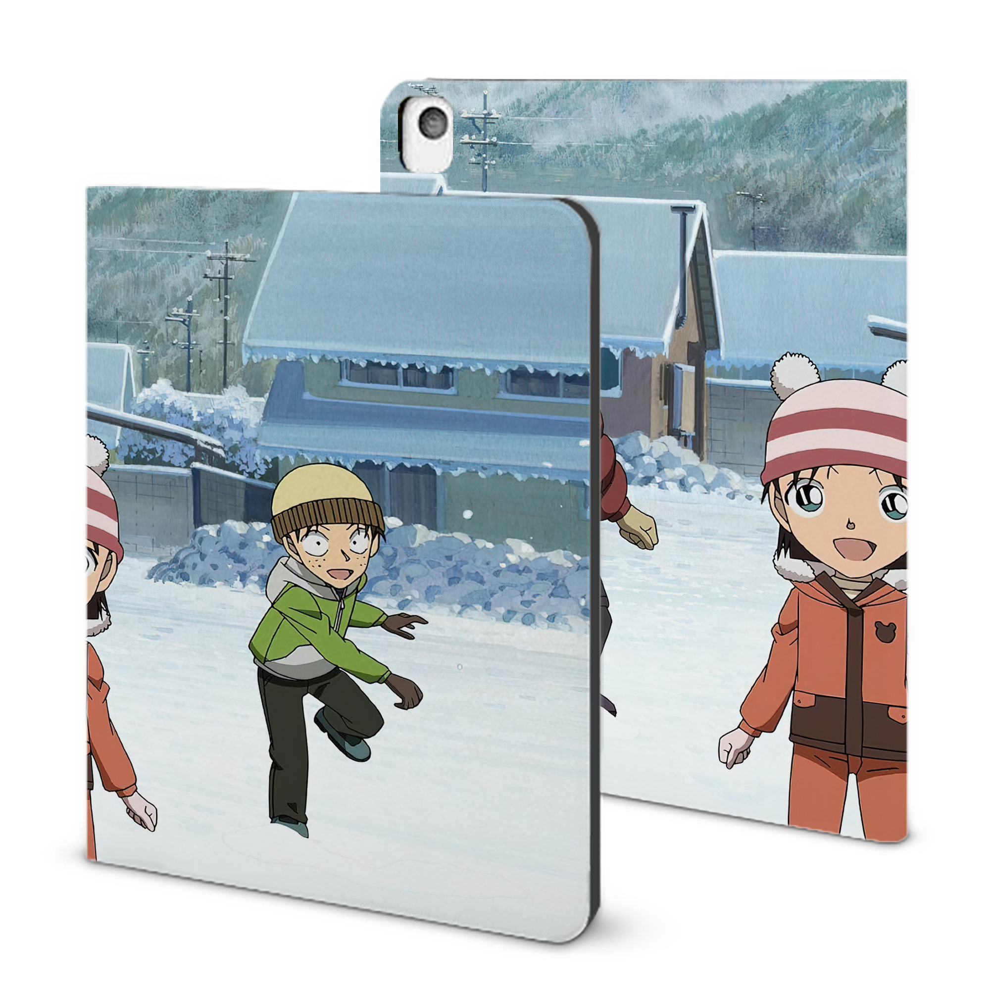 （画像用） 名探偵コナン Detective Conan IPadケース ペンホルダー付き ブックスタイルデザイン